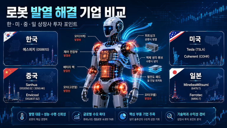 로봇도 열을 식혀야 움직인다: 휴머노이드 로봇 발열 해결 기업과 투자 포인트